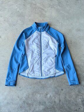 Oiselle Flyout Jacket Outdoor Winter Running Blue small